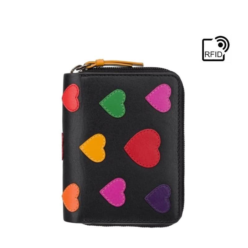 ארנק לבבות קומפקטי בעל הגנת RFID - דגם Desire