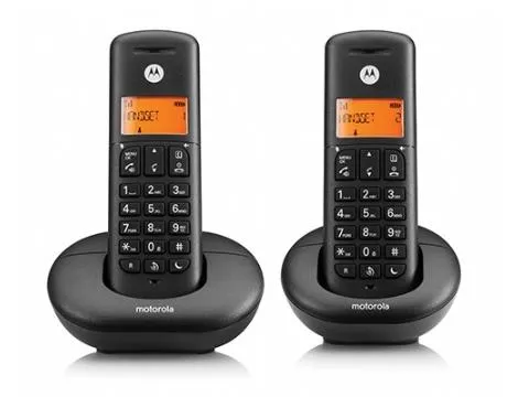 טלפון אלחוטי דיגיטלי E202 MOTOROLA צבע שחור