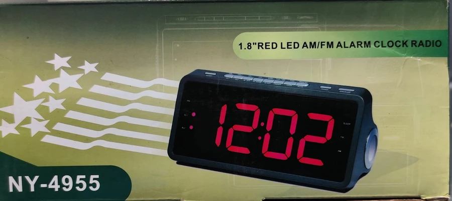 רדיו שעון שולחני מעורר NY4955 NAVY דשש