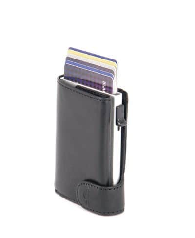 ארנק קשיח TP40109 שחור Tony Perotti עם הגנת RFID לכרטיסי אשראי