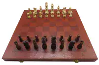 שש בש שחמט דמקה באחד דמוי עור- גדול 4959-7007