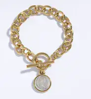 צמיד אורניום עם תליון מטבע B3973G23 DANON