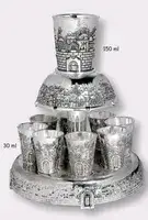 מחלק יין מהודר בציפוי ניקל יוקרתי 5050 8 כוסות