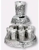 מחלק יין מהודר בציפוי ניקל יוקרתי 5050 8 כוסות