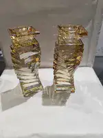 זוג פמוטי קריסטל מהודרים 19.5 סמ 40733