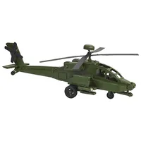 פסל מסוק אפאצ'י מתכת ירוק גדול 5229 40סמ