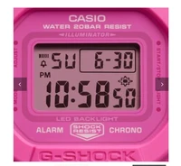 שעון יד דיגיטלי GMDS5610PK במהדורה מיוחדת להעלאת המודעות לסרטן השד GShock