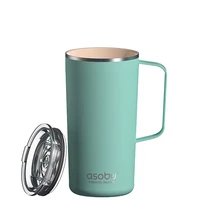 ספל תרמי נירוסטה 6690 Tower Mug ציפוי קרמי פנימי PURAMIC מכסה טריטן 600 מ"ל ASOBU