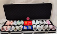 מזוודה ערכת פוקר 500 צ'טונים 14 גרם חיימר VIP כולל מזוודה יוקרתית POKER