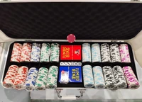 מזוודה ערכת פוקר 500 צ'טונים 14 גרם חיימר VIP כולל מזוודה יוקרתית POKER