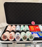 מזוודה ערכת פוקר 500 צ'טונים 14 גרם חיימר VIP כולל מזוודה יוקרתית POKER