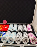 מזוודה ערכת פוקר 500 צ'טונים 14 גרם חיימר VIP כולל מזוודה יוקרתית POKER