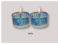 זוג פמוטים זכוכית חלונות שאגאל 5474