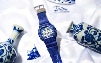 שעון יד דיגיטלי מהדורה מוגבלת עיצוב פורצלן G-SHOCK DW5600BWP2D
