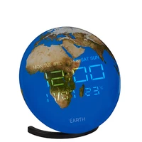 מעמד שולחני כדור הארץ שעון דיגיטלי משולב עם רמקול Bluetooth 5326