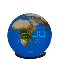 מעמד שולחני כדור הארץ שעון דיגיטלי משולב עם רמקול Bluetooth 5326