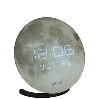 מעמד שולחני ירח שעון דיגיטלי משולב עם רמקול Bluetooth 5327