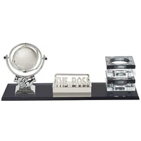 מעמד שולחני BOSS קריסטל גלובוס עם כוס לעטים ומעמד לכרטיסי ביקור 4976