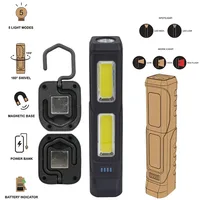 תאורת שטח  חירום עוצמתית 20W נטענת 63 לדים משולב עם מטען פאוור בנק לניידים 5167