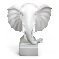 פסל פיל איפוקסי לבן6324-1 20ס"מ