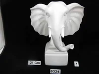 פסל פיל איפוקסי לבן6324-1 20ס"מ