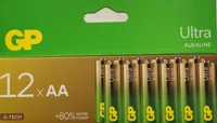 12 סוללות AA אולטרה אלקליין ULTRA ALKLINE GP 1.5V