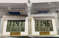 שעון מעורר דיגיטלי LCD לקיר או שולחן עם תאורת לד כחולה מסגרת במבוק 5163