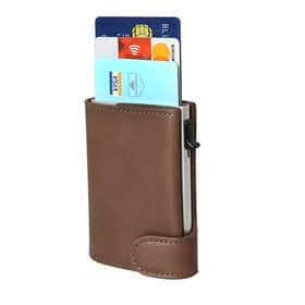 ארנק קשיח TP40109 חום חקיTony Perotti עם הגנת RFID לכרטיסי אשראי